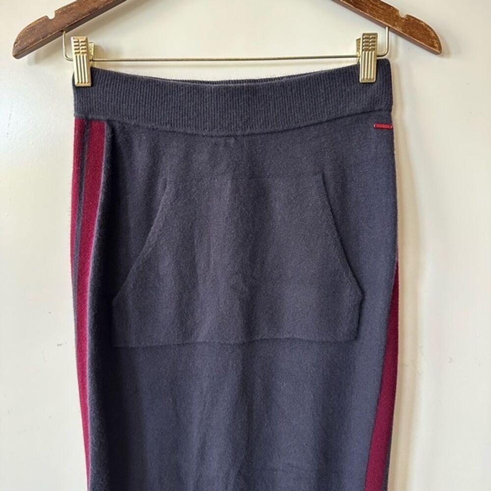 n:Philanthropy Tokyo Navy Blue Stripe Midi Skirt size Small - Picture 3 of 11